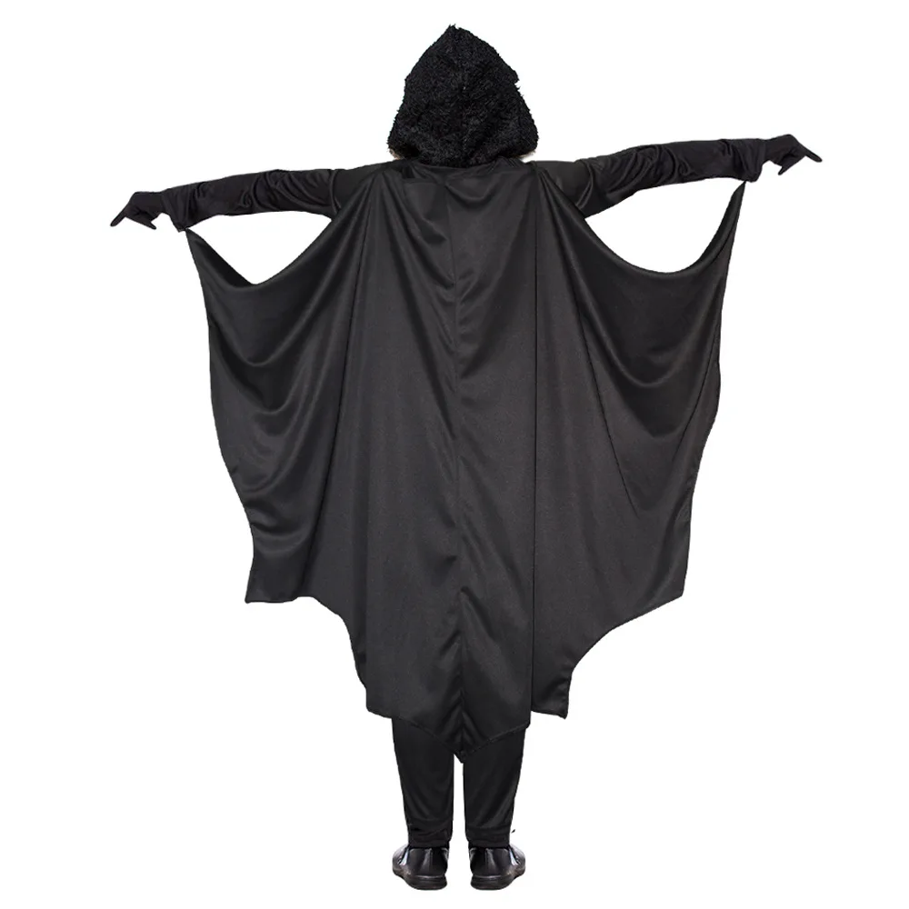 Costume de Zombie pour enfants, Costume d'halloween, Cosplay, squelette effrayant, chauve-souris, cape, crâne, combinaison, ensembles complets, fête de carnaval