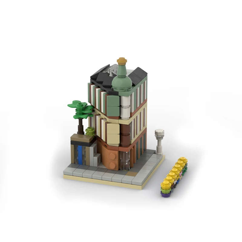 246PCS 10297 Mini Modular MOC Small-Scale Modular Building Model Education Model Building diy Blocks Birthday Toys Gift