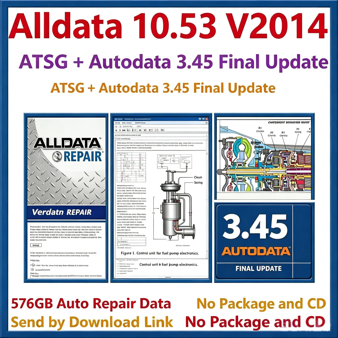 Auto Repair Software Alldata 10.53 + Autodata 3.45 + ATSG 2017 Automotive Maintenance Software Auto Car Diagnostic Install