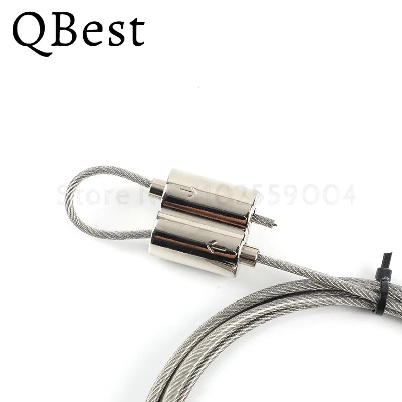 For 2mm Wire Rope Spring Hook Adjustable Hanging Clothesline Fixed Guardrail Lock Lifting Code Double Hole Telescopic