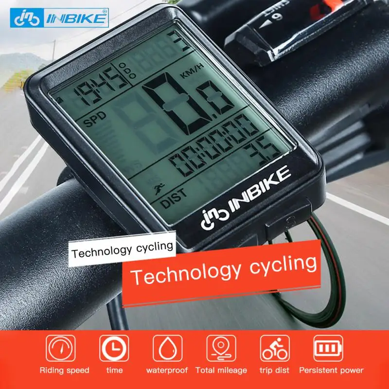 Cyclocomputer Computer Wireless Speedometer INBIKE Digital Speedometer For Bike Odometer Motorcycle Plastic Waterproof