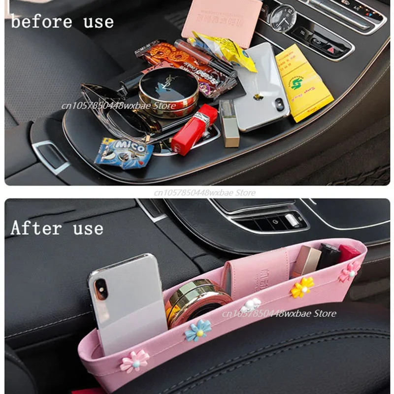 Car Storage Box Seat Car Organizer Mobile Phone Card Sundries Pocket Gadget Cup Drink Holder Car Accessories Interior