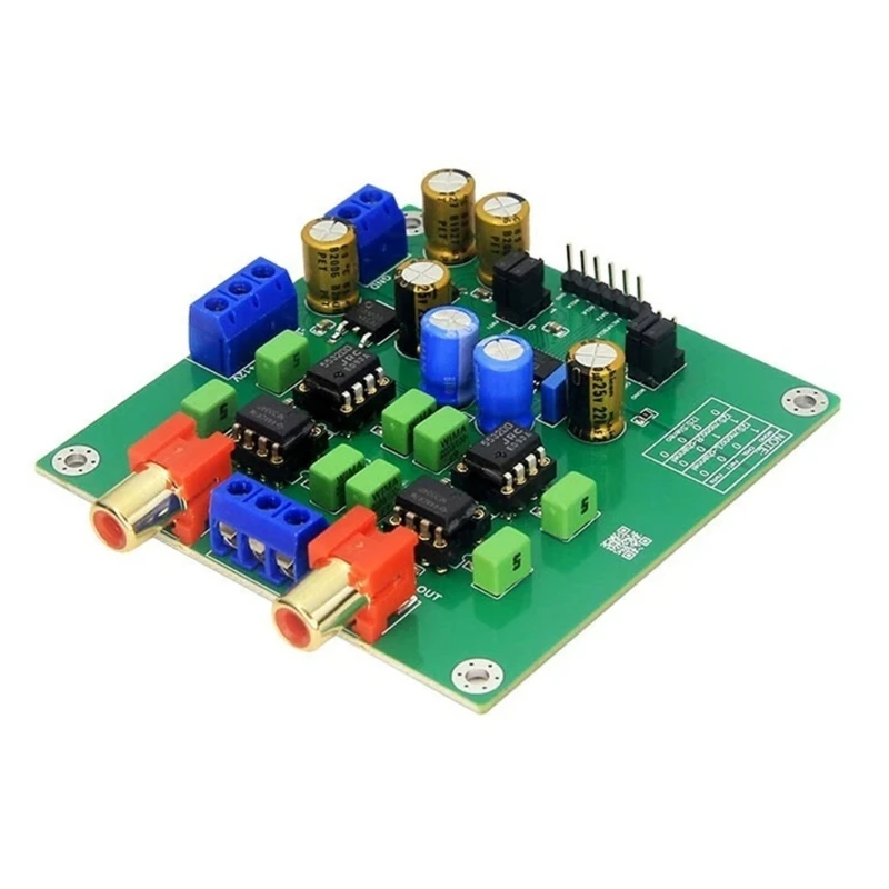F62C 24 Bit 192kHz Sound Conversion Module Board with I2S Five Wire Link, 2.54 mm Connection and Separate +5V +/-12V Supply for