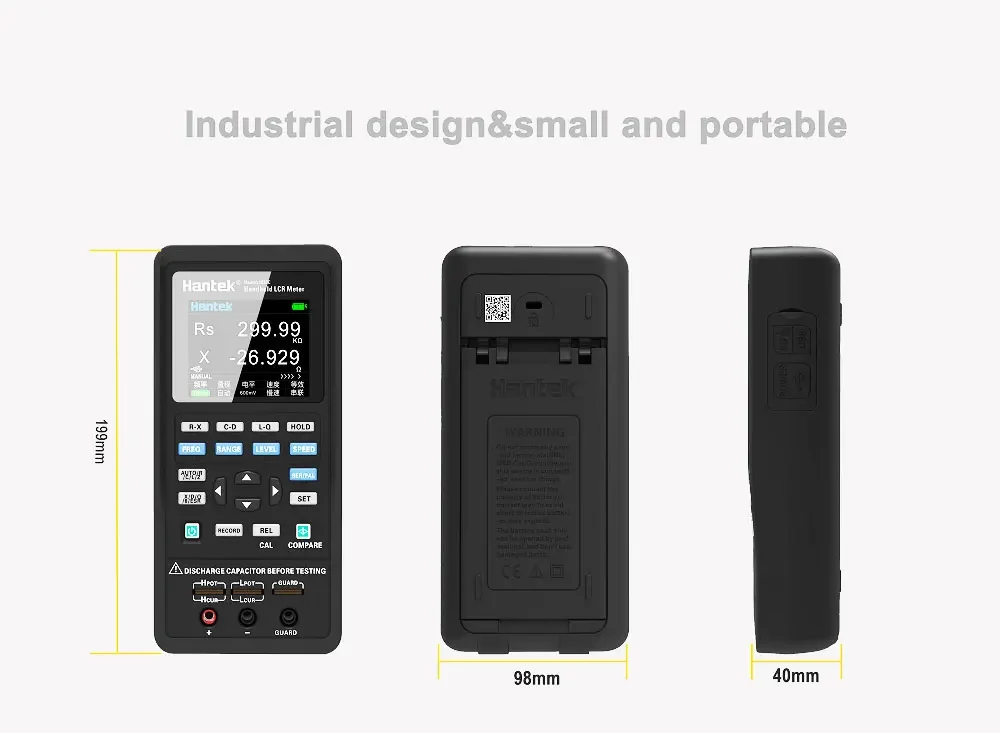 1832C/1833C Handheld Digital LCR Meter for Measuring Inductance, Capacitance and Resistance