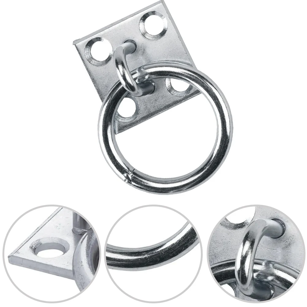 1 قطعة لوحة حلقة التعادل الحصان مستقرة ربط الخيول 5x5 سنتيمتر حبل الحديد النيكل مطلي مستقرة التعادل الدائري لجلد الفروسية الكلب لوازم