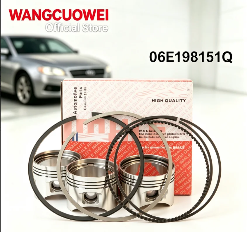 6× 84.51mm Piston Rings Set 6E198151Q 06E198151L  06E198151J 06E107065DM For Audi A4 S5 A6 Q5 Q7 for VW Touareg 3.0 TFSI