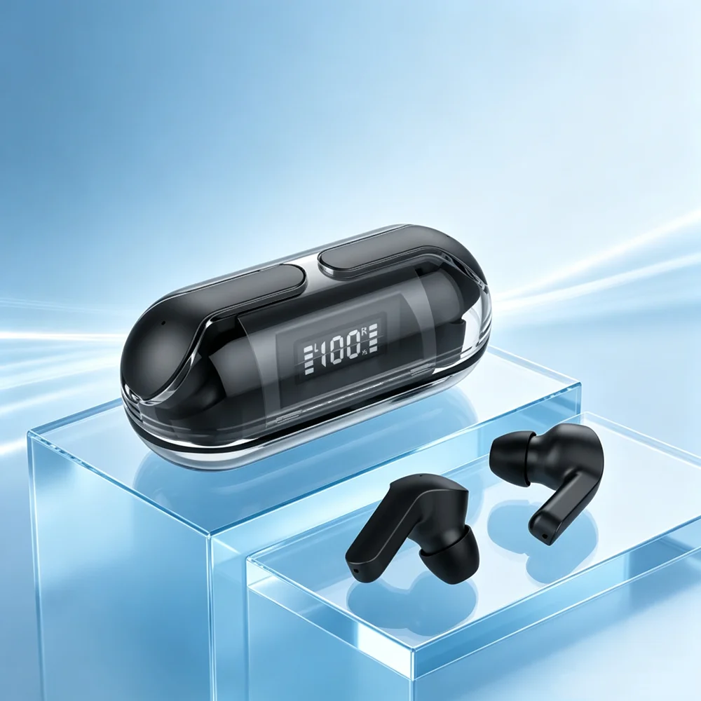Wireless Mini Earbuds LED Power Digital Display TWS Wireless Headset Stereo Sound Bluetooth Headphones