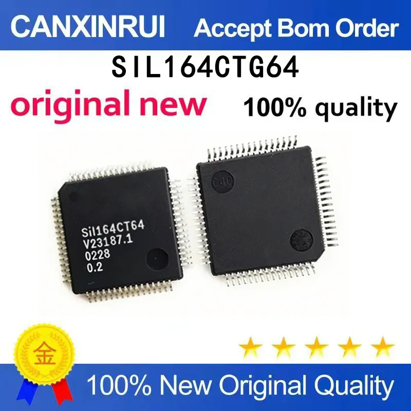 

(5pcs-100pcs）Brand new original SIL164CTG64 SII164CT64 QFP64 microcontroller spot chip IC
