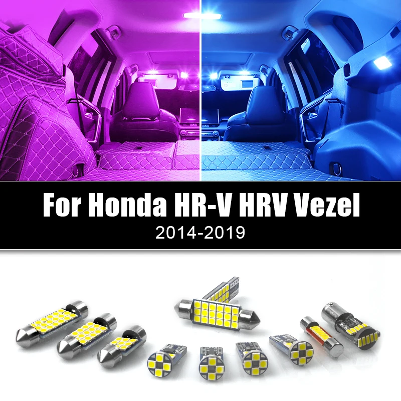 

For Honda HR-V HRV Vezel 2014 2015 2016 2017 2018 2019 4pcs 12v Car LED Bulbs Kit Reading Lamps Trunk Light Interior Accessories