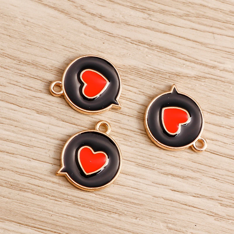 Tusember 20 Stück süße romantische rote Liebesherz-Anhänger für Tropfenohrringe, Armbänder, DIY-Schmuckherstellung für Frauen, handgefertigte Halsketten – Detail 6
