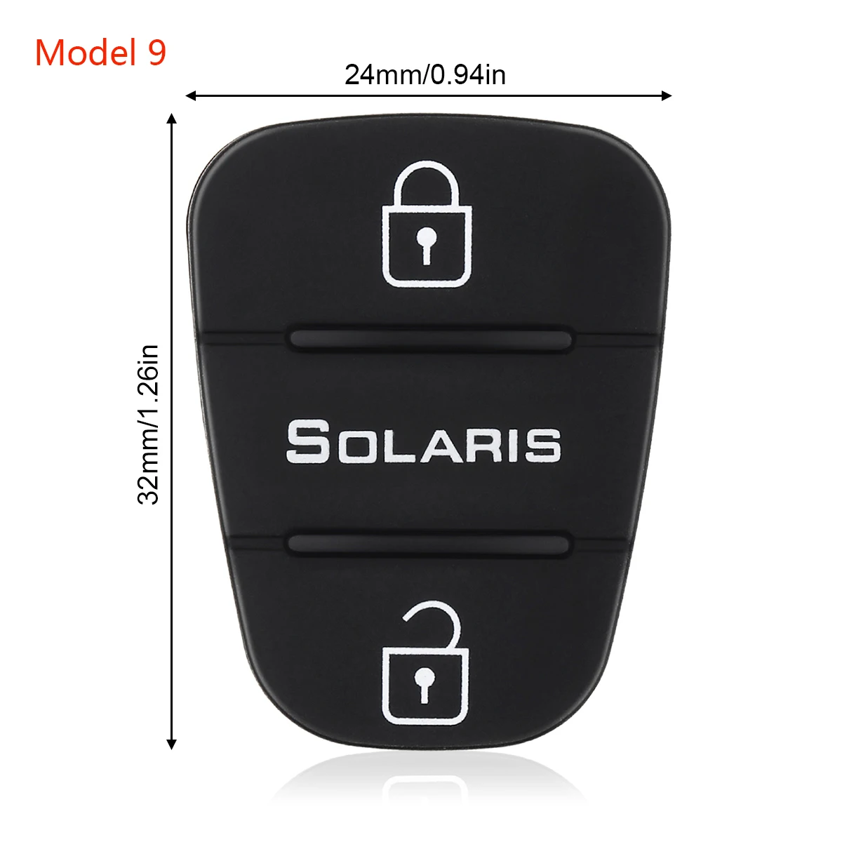 3 Buttons Remote Car Key Shell Fob Rubber Pad for Hyu-ndai Solaris Accent Tuc-son l10 l20 l30 IX35 K-ia K2 K5 Rio Car Key Case