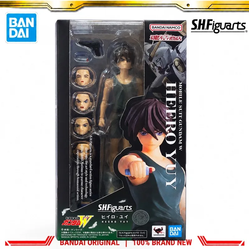 In Stock Bandai Original S H Figuarts Gundam Heero Yuy Action Figure Model Doll Brand New Boxed Anime Characters Toys Model