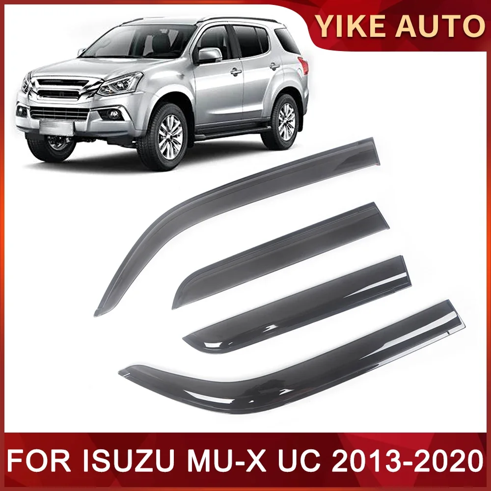 Window Visor for ISUZU MU-X UC 2013-2020 Weathershied Door Visor Wind Sun Rain Guards Side Window Wind Deflectors Auto Parts