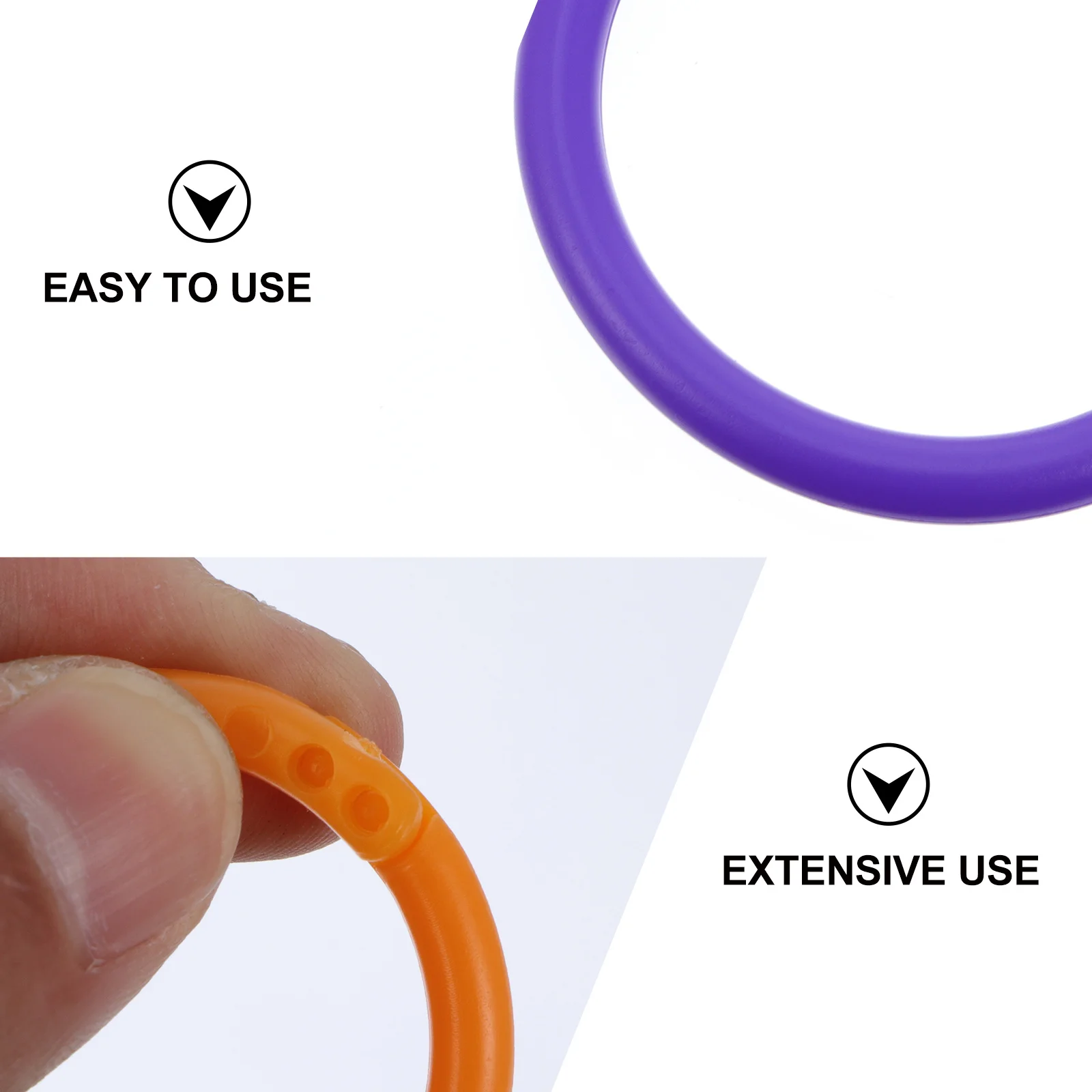 100 قطعة 28 مللي متر البلاستيك فضفاض ورقة خواتم متعدد الألوان الموثق الدائري لتنظيم المستندات المفاجئة حلقة ورقة بطاقة فرز كتاب الايداع #3