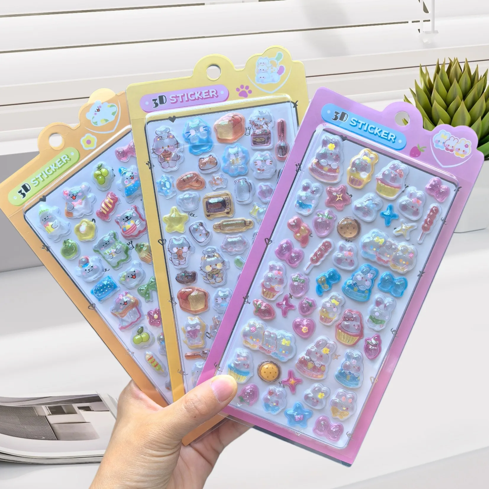 DIY Decorative Stickers Teddy Bear Stickers Kitten Stickers Dog Stickers Dolphin Stickers Astronaut Stickers 3D Stickers
