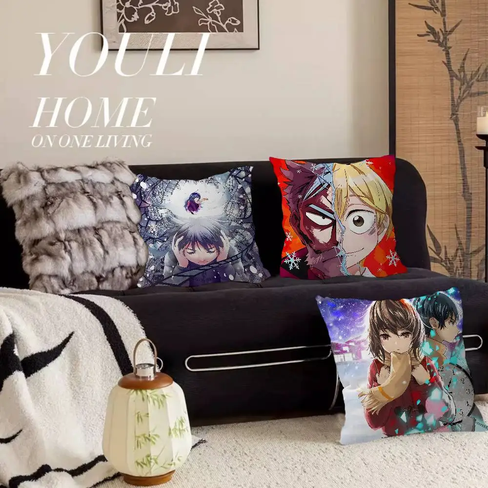 Anime E-Erased Cushion Cover Car Throw Pillow Case For Sofa Car Christmas Gift 40x40cm 45x45cm