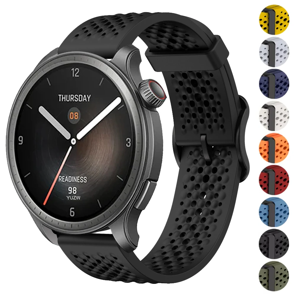 Cinturino in Silicone da 22mm per Huami Amazfit CHEETAH Pro/BALANCE bracciale Correa GTR 4 2e 3 Pro 47mm cinturino per HUAWEI WATCH GT4 GT3 46mm