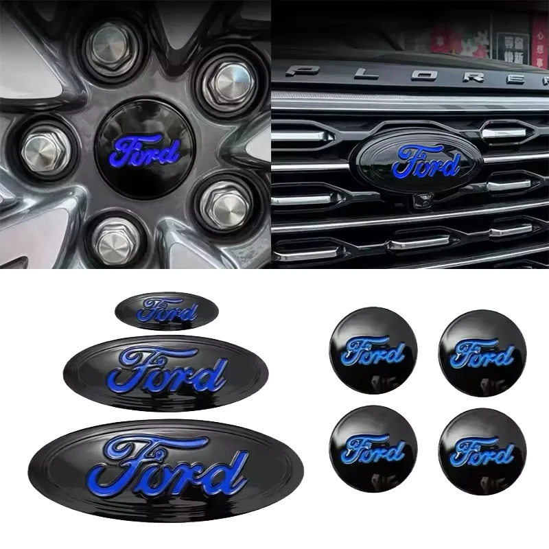 

Автомобильный передний и задний значок, наклейка на ступицу, наклейка на руль для Ford Explorer Escape ST Kuga Mondeo Taurus Focus Edge Focus Equator
