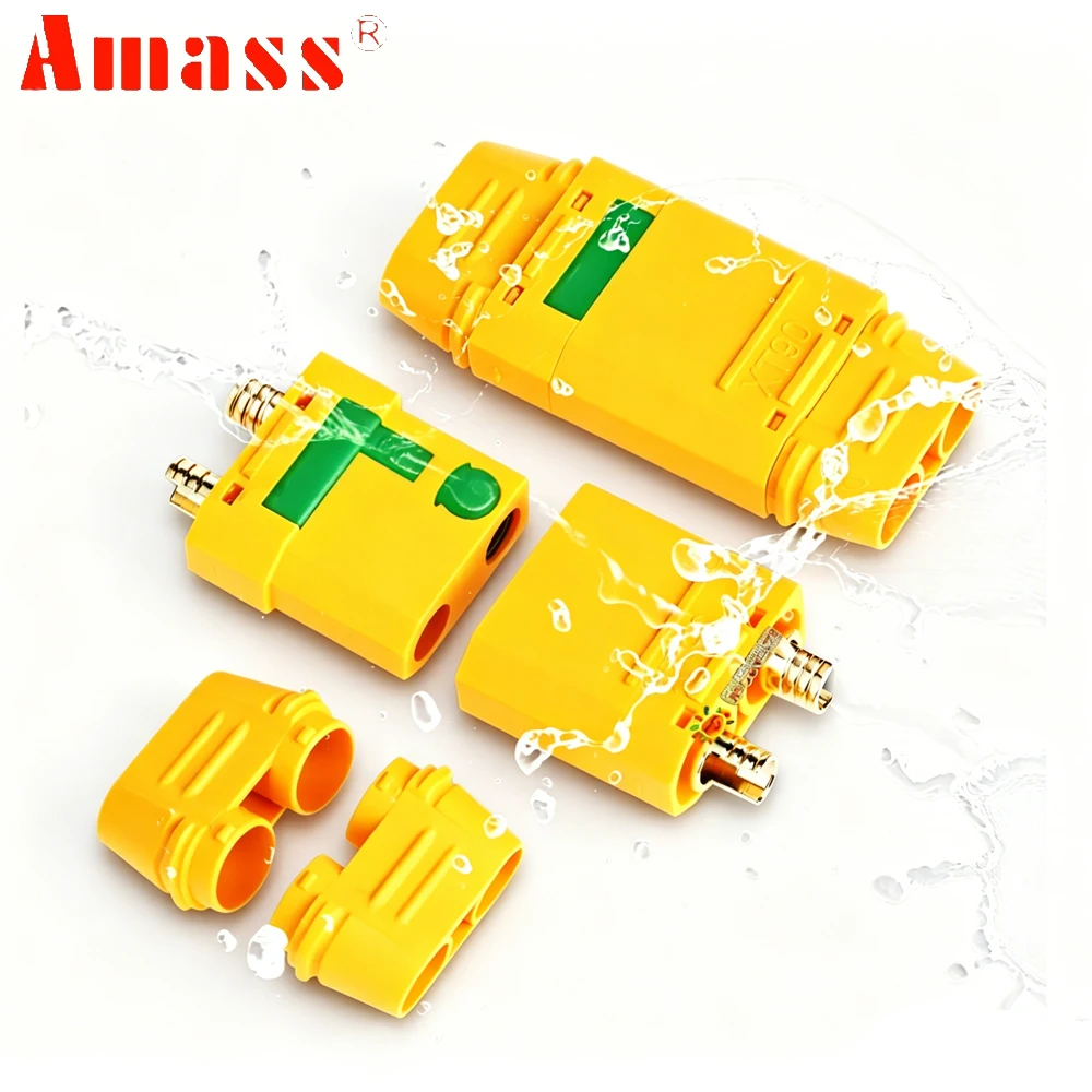 10pair/lot Amass XT90S XT90 Anti-Spark Male/Female Gold Plating Bullet Connector For RC Lipo Battery/ESC/Motor For RC Model DIY