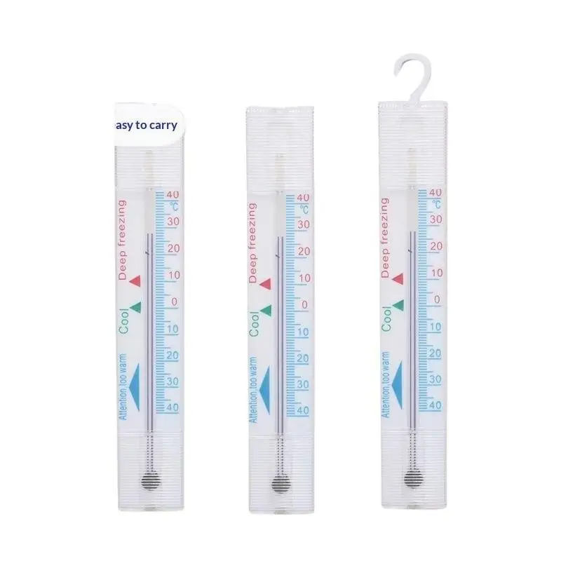 1 Piece Plastic Refrigerator Thermometer with Hook Accurate Temperature Tester for Home Kitchen Freezer Cold Room Use