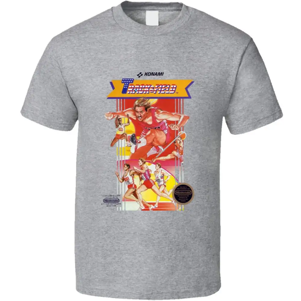 Track And Field Nes Box Art Video Game T Shirt