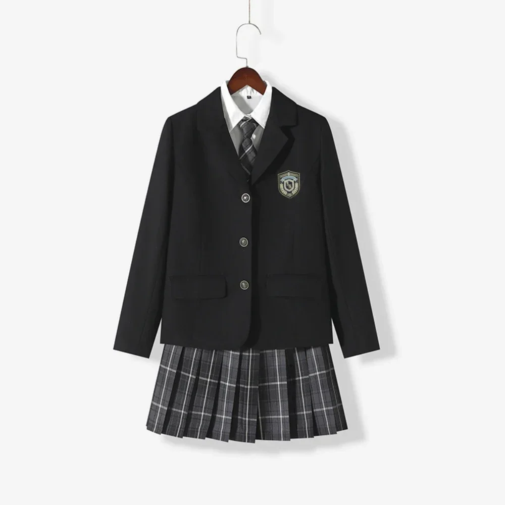 Japanse Schooluniformen voor Meisje Herfst Winter Veelkleurige Lange Blazer Sets Plooirok JK Sailor Tie Anime Cos Kostuums Vrouwen