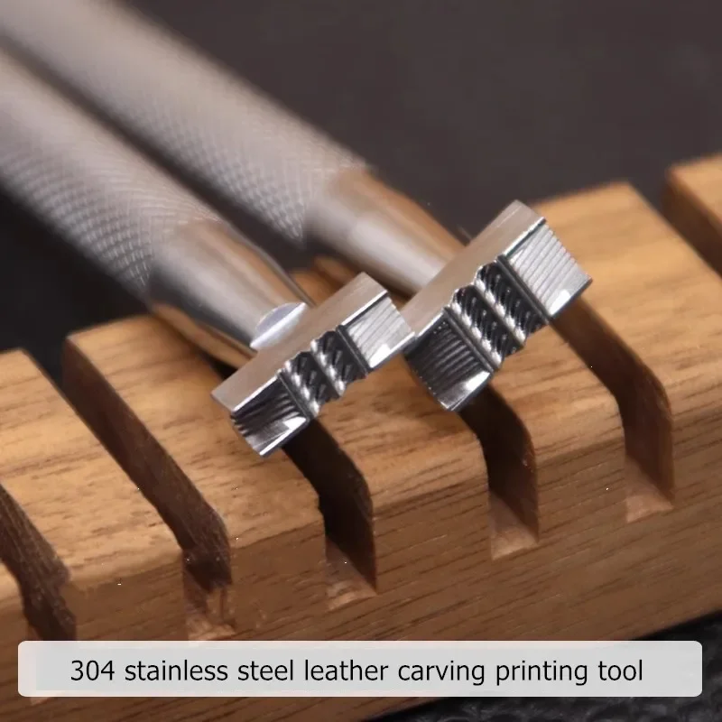 304 Stainless Steel Leather Carving Stamping Tools For Double-Strand Mat Weave ,Vegetable Tanned Leather DIY Craft Tools 12*6MM