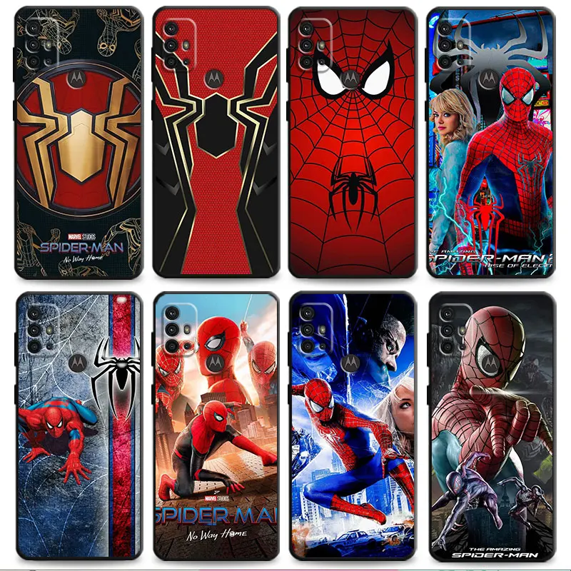 Phone Case For Motorola G60 G30 G22 G52 G51 G71 G60s G31 G50 G200 Plus G Power Edge 40 20 Lite Pro Cover Marvel Spiderman Comics