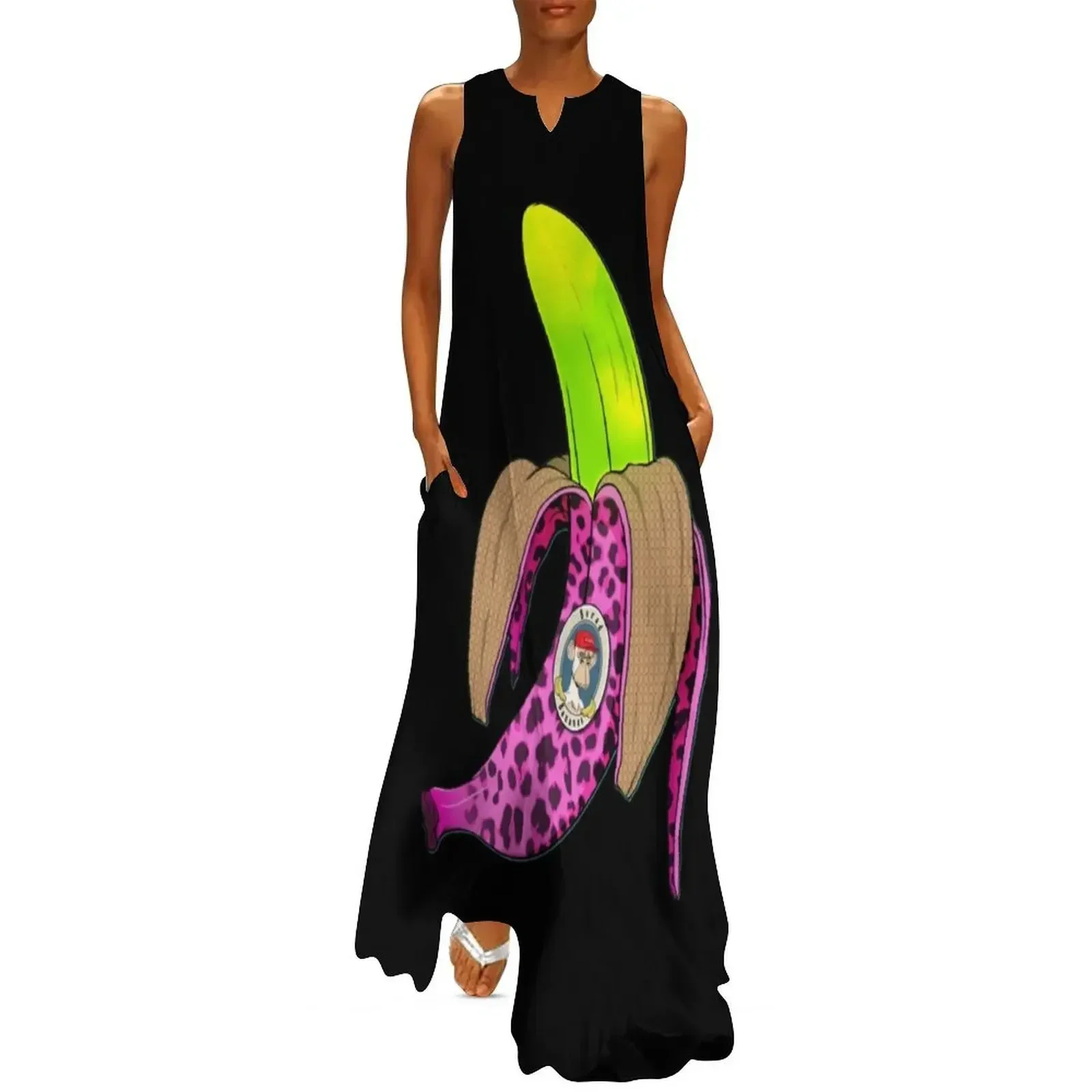 

BORED BANANAS Long Dress clothing women summer 2025 birthday dress festival outfit women beach outfits for women Dress