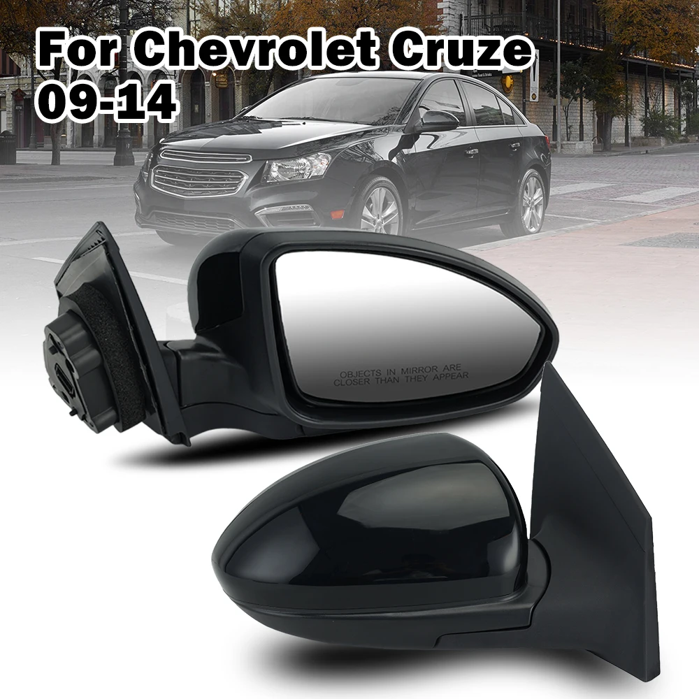 

3 Pins Side Rearview Mirror Assembly For Chevrolet Cruze 2009 2010 2011 2012 2013 2014 Black Auto Side Mirror Car Accessories