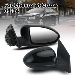 3 Pins Side Rearview Mirror Assembly For Chevrolet Cruze 2009 2010 2011 2012 2013 2014 Black Auto Side Mirror Car Accessories