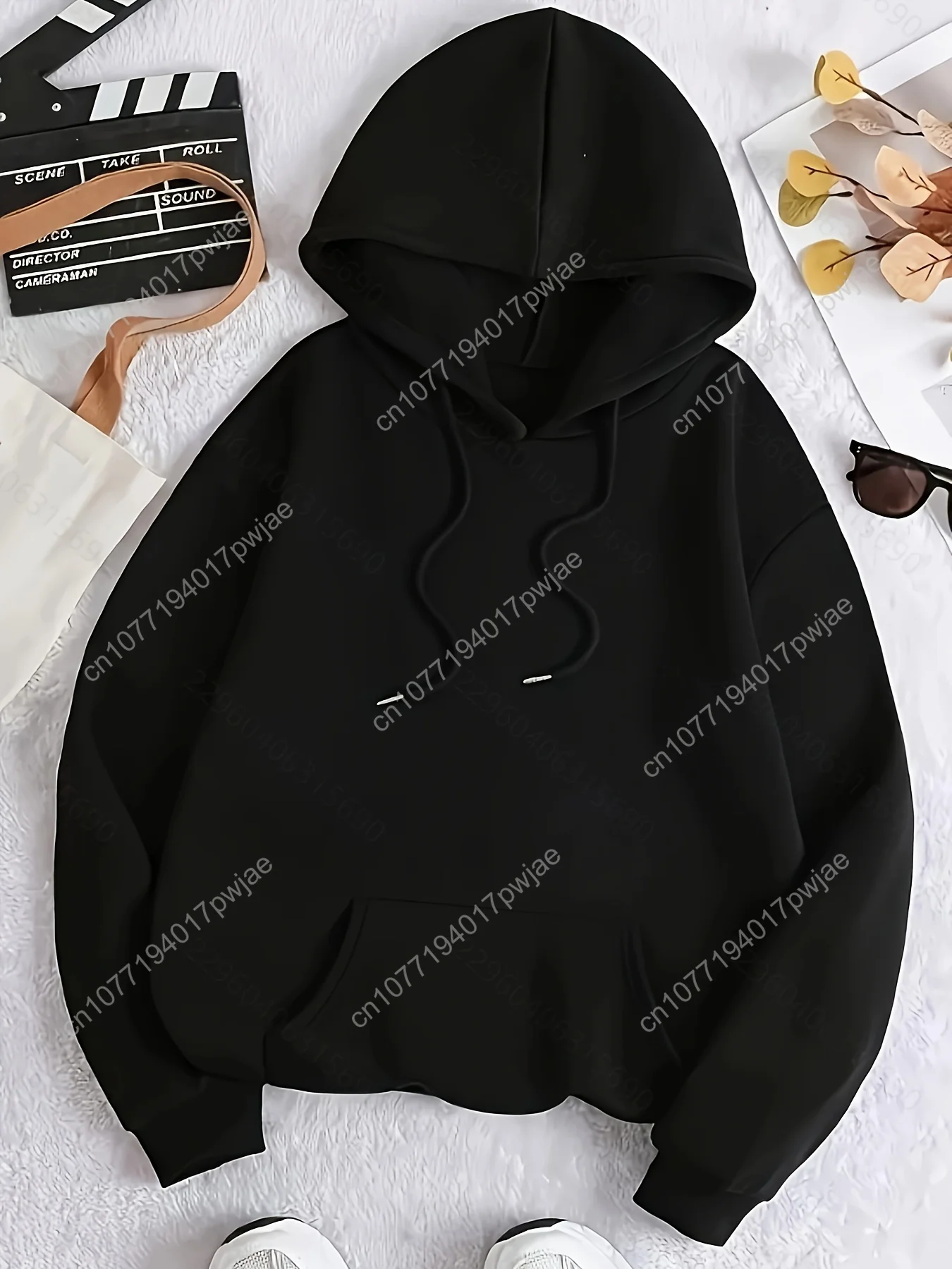 Kapuzenpullover mit Grafikdruck, lässiges Kapuzenpullover mit Kordelzug für Winter und Herbst, Damenbekleidung