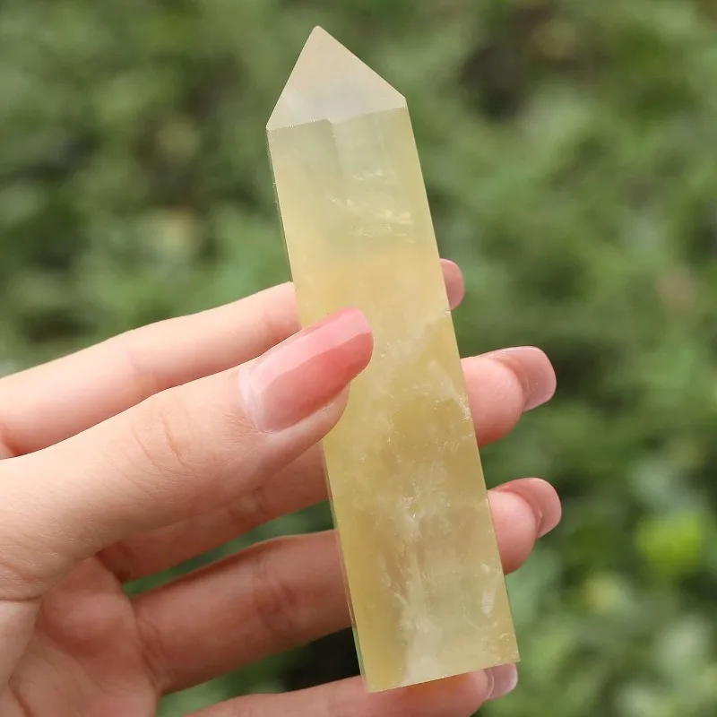 

Citric Acid Healing Natural Spiritual Energy Bar Stone Hexagonal Obelisk Meditation Treatment Helps Relax Gem 1 Piece