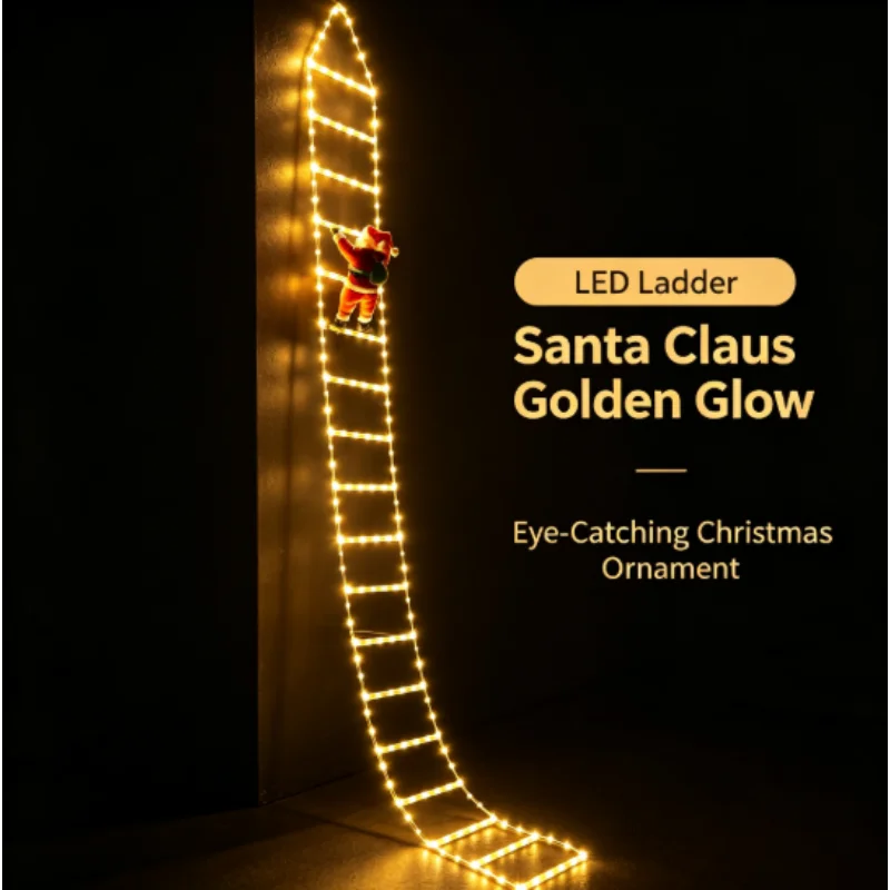 Christmas Tree Decoration 3M Santa Claus Climbing Ladder Outdoor for Home Garden Ornament New Year Gift Holiday Xmas Decor