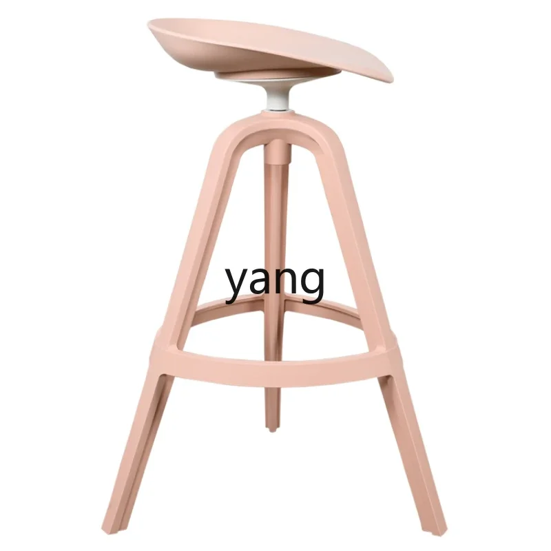 Yhl Modern Simple Home Restaurant Bar Chair Model Plastic High Stool Front Desk Chair Ins