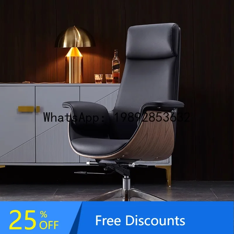 YFY Comfortable Business Office Executive  with Adjustable Height, Leather  , Simple  Design for  , Suitable for Home Use