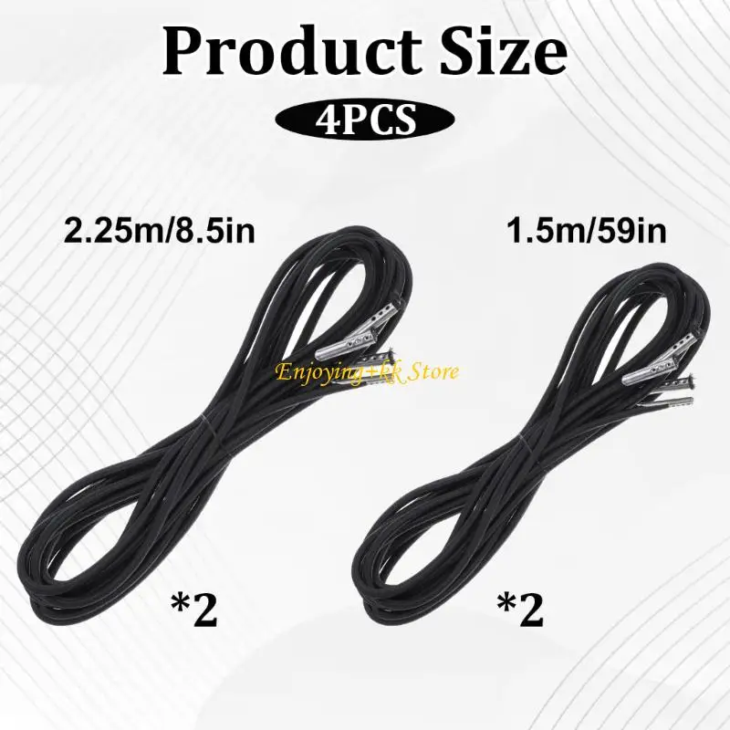 Q1JB 4pieces recliner bungee أحزمة التعادل المرن لأسفل مناسبة لكراسي الشاطئ كراسي قابلة للطي شمس مقاومة الاستخدام في الهواء