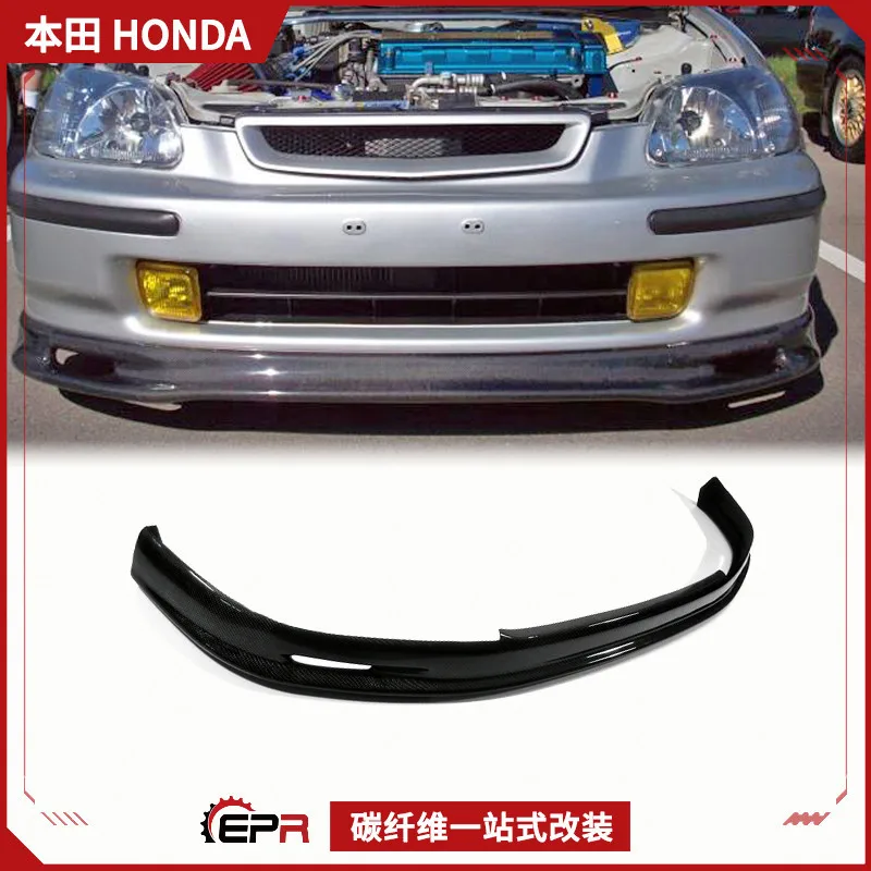 

Suitable for Honda Civic EK9 modification, carbon fiber front lip small surround MUGEN unlimited head shovel chin