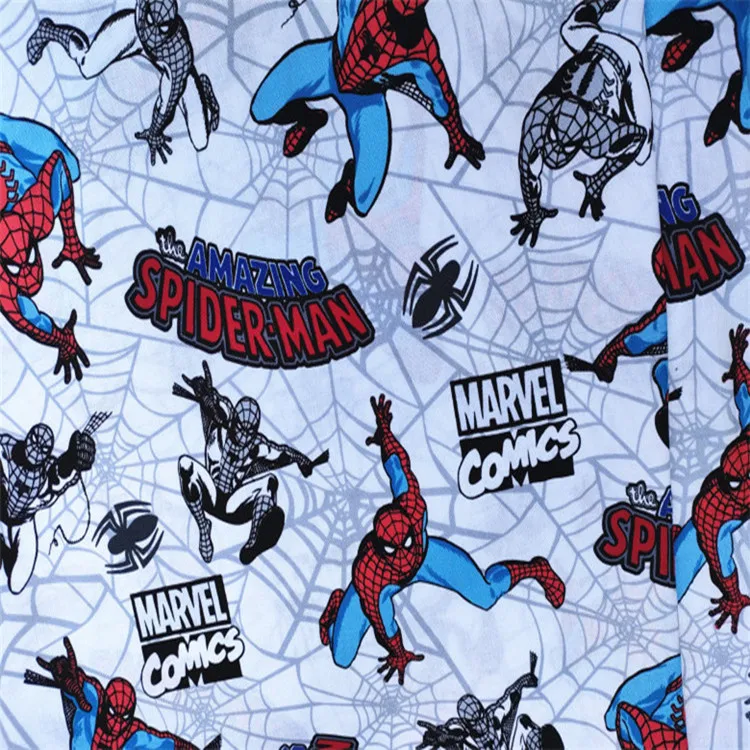 Disney Super Hero Spiderman Aladdin 100 Cotton Fabric for Kids Clothese Hometextile Slipcover Sewing Needlework Material