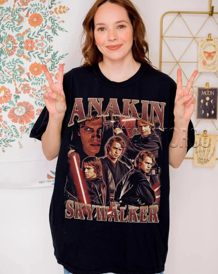 

Retro 90's Anakin Skywalker Him Vintage T-Shirt, Gift For Woman and Man Unisex