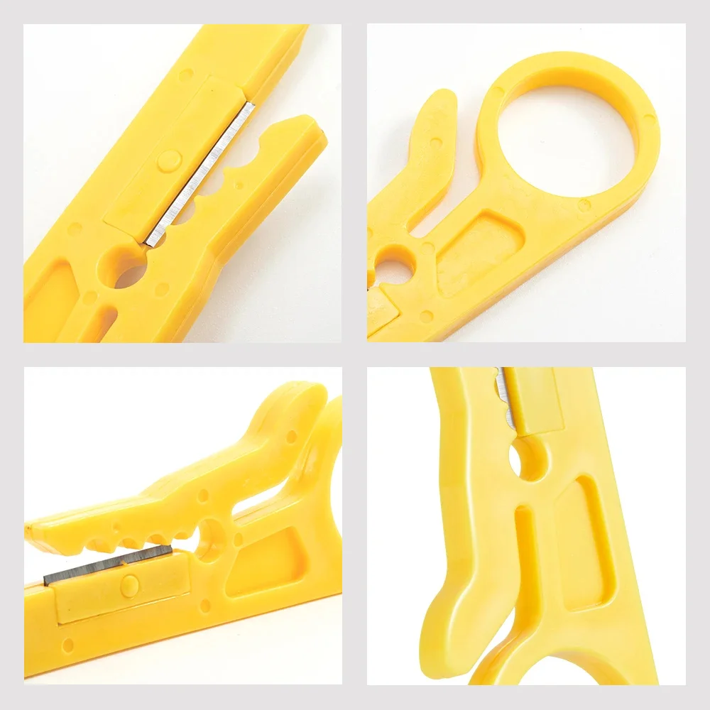 OMAY Mini Portable Wire Stripper Cutter Impact Punch Down Tool 110 Blade for Network Wire Cable  Line Tool Wire Stripper Knife