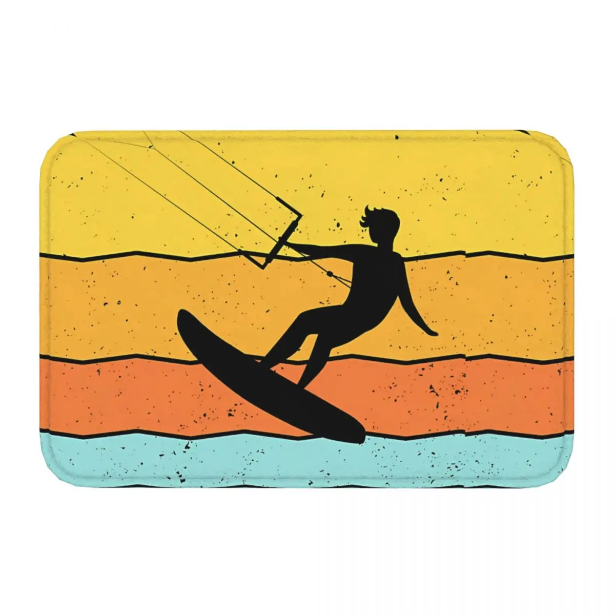 Vintage Kitesurfing Kite Surfing Non-slip Doormat Carpet Bath Kitchen Mat Welcome Home Pattern