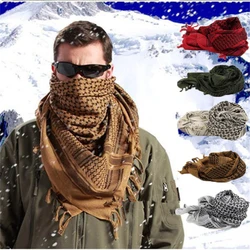 Fashion Men Lightweight Square Outdoor Shawl Military Arab Tactical Desert Army Shemagh KeffIyeh Arafat Scarf For Hiking Camping