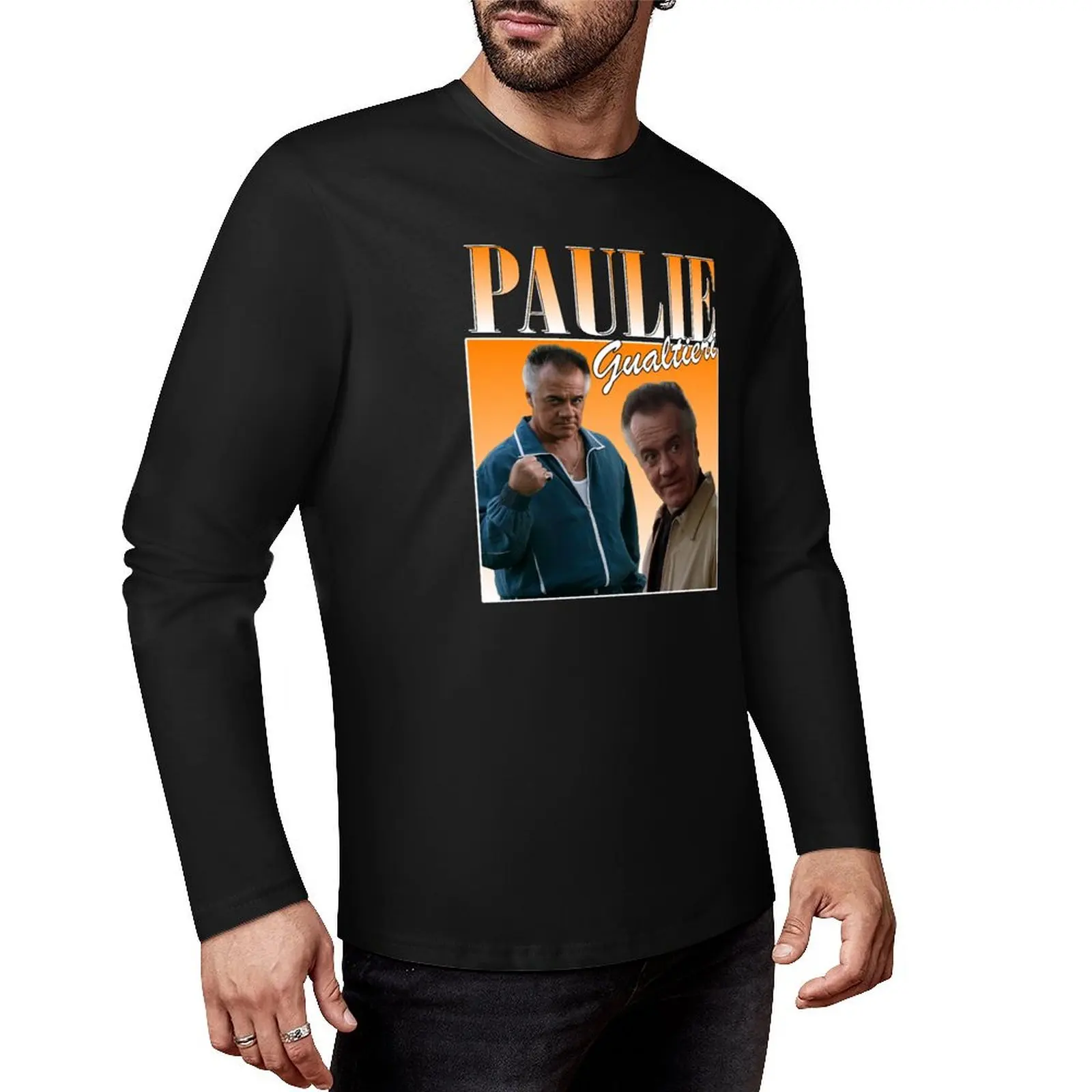 Paulie Walnuts Gualtieri Retro Design Sopranos Long T-Shirt oversized t shirt anime clothes tshirts for men