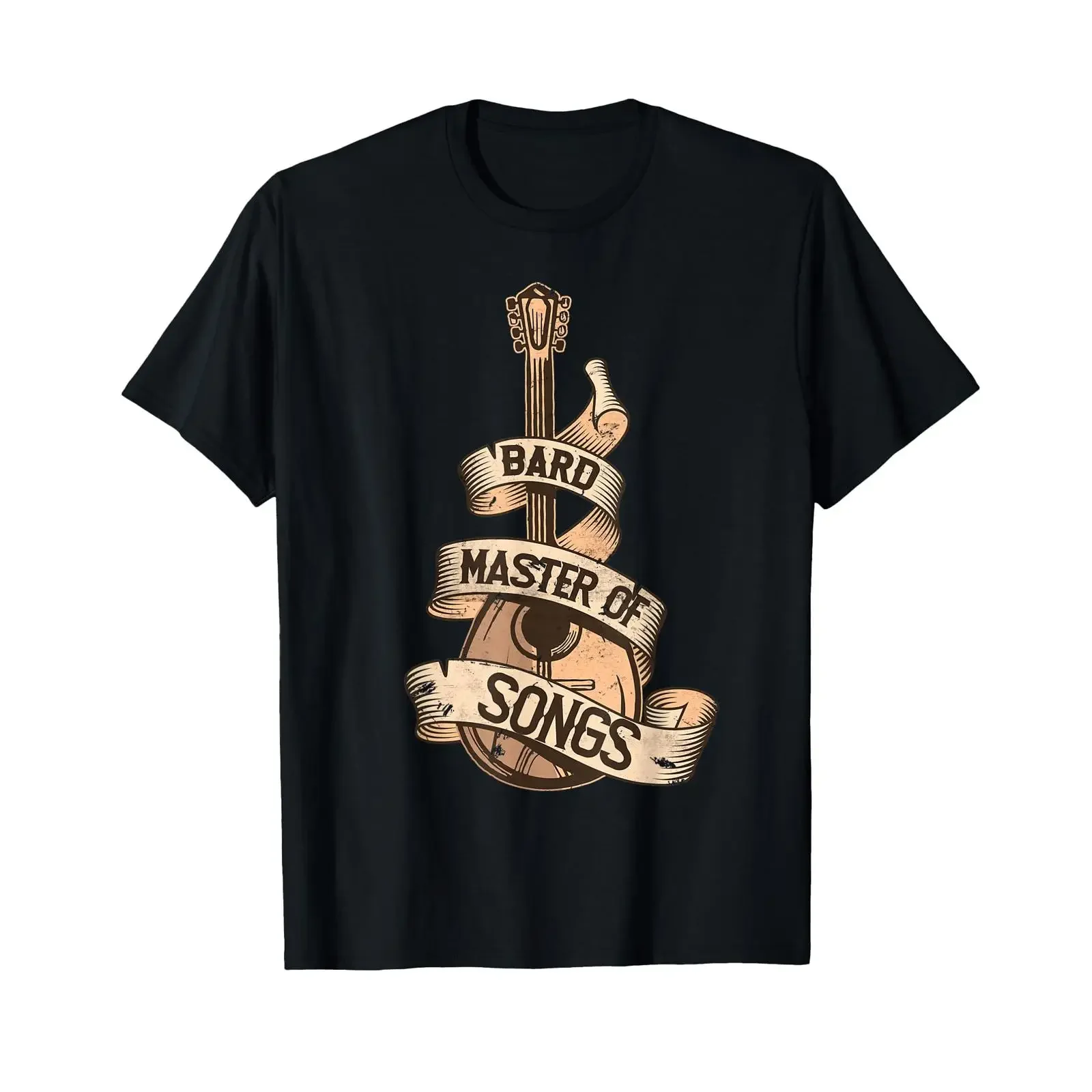 Fantasy RPG The Bard Cool Vintage Lute Table TTRPG T Shirt vintage Washed streetwear fashion Top For Everyday Wear Breathable