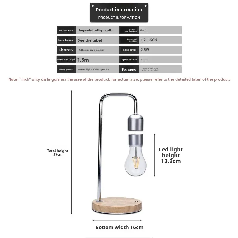 Induction bulb wireless charging led lighting night light magnetic levitation bulb