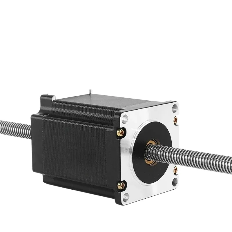 Through ladder type screw stepping motor T10 linear screw telescopic linear motor Through type length 76MM