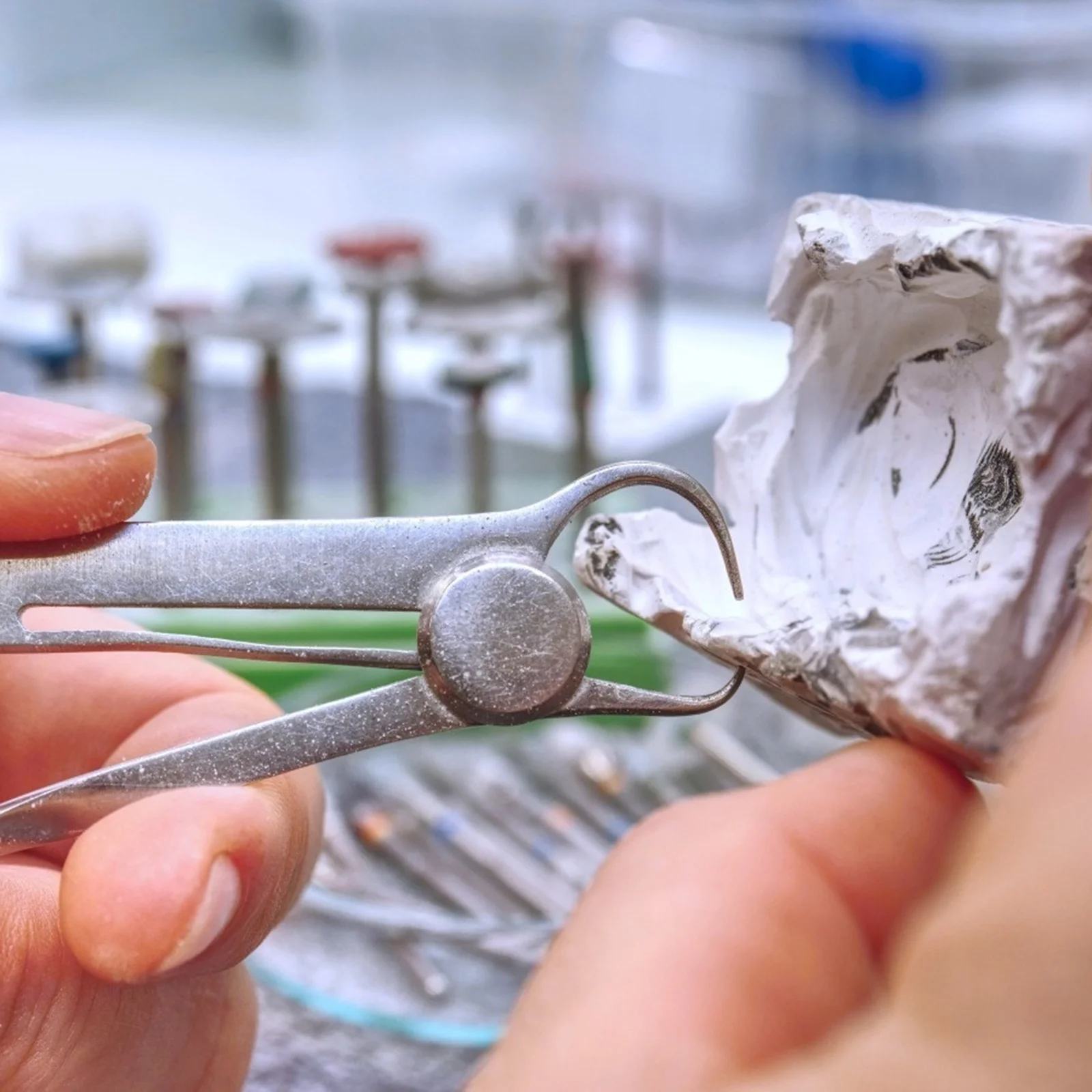 

Dental Crown Caliper Stainless Steel Medical -10mm Thickness Gauge Jewelers Art Measuring Tool Wax Measuring Caliper