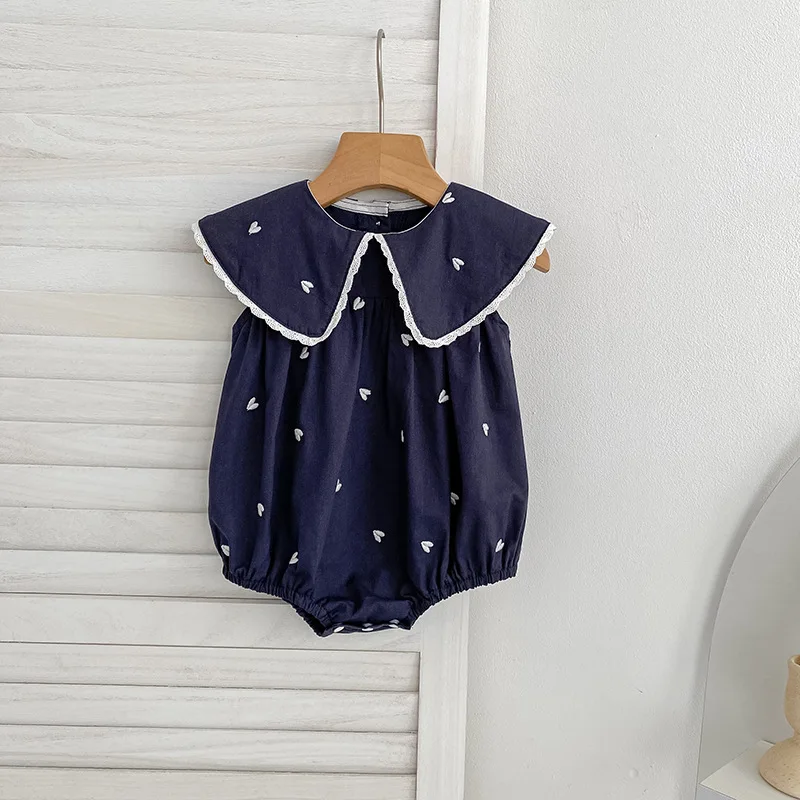 Girls Onesie 2026 Spring and Summer New Childrens Clothes Girls Baby Sweet Love Printed Foreign Style Onesie Simple Daily