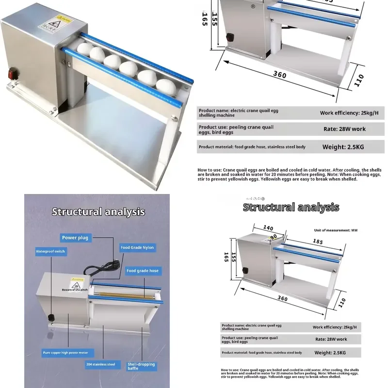Eplucheuse-semi-automatique-d'œufs-de-caille-decortiqueuse-electrique-commerciale-machine-a-eplucher-les-œufs-de-caille-pelador-de-papas